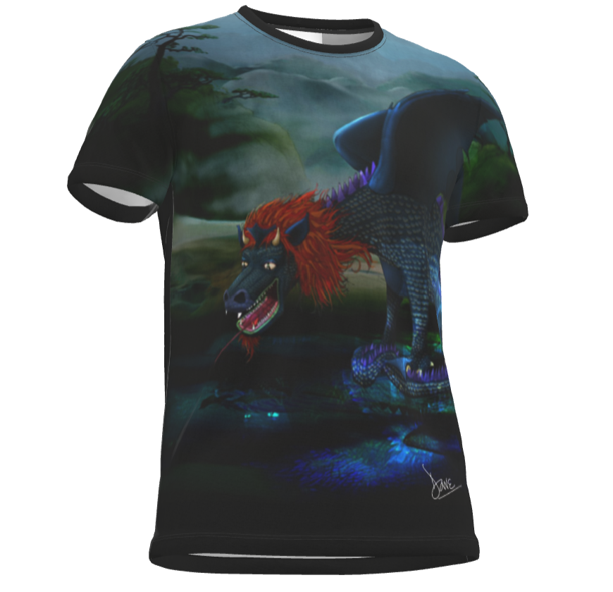 Cut And Sew All Over Print T Shirt