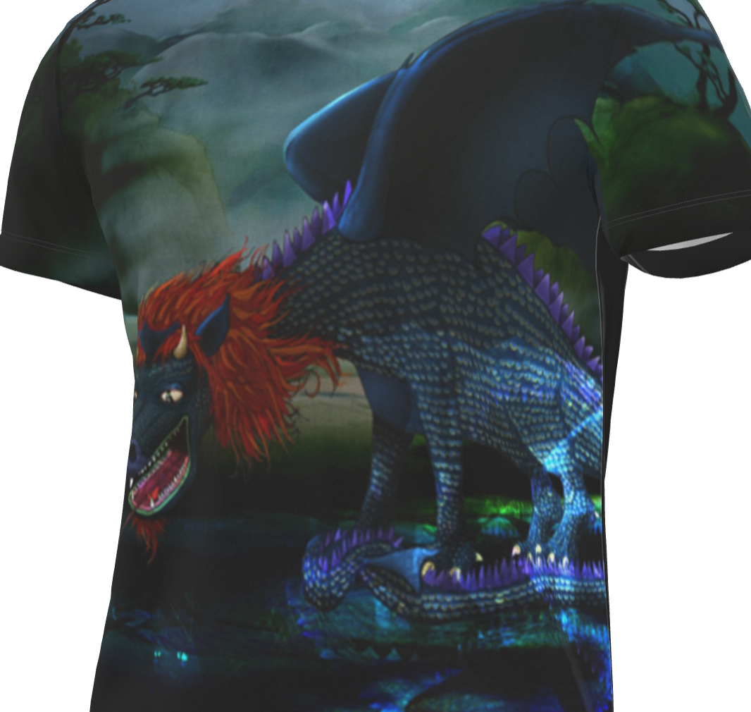 Cut And Sew All Over Print T Shirt