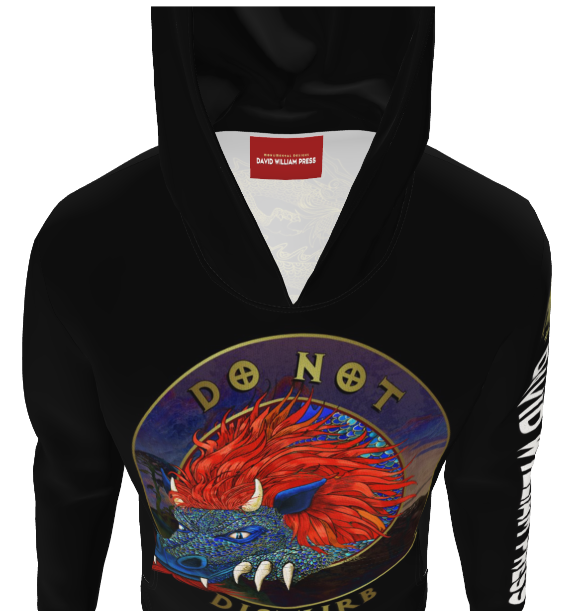 Do not disturb the dragon, premium hoodie