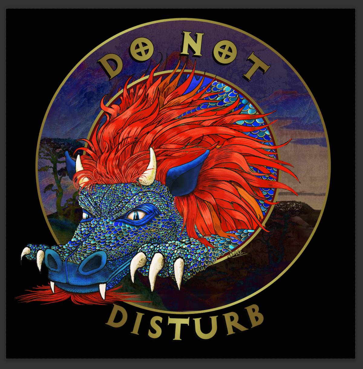 Do not disturb the dragon, premium hoodie