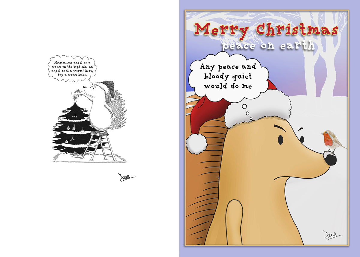 Peace (and quiet) on earth Pack of 10 Greeting Cards and 10 envelopes.