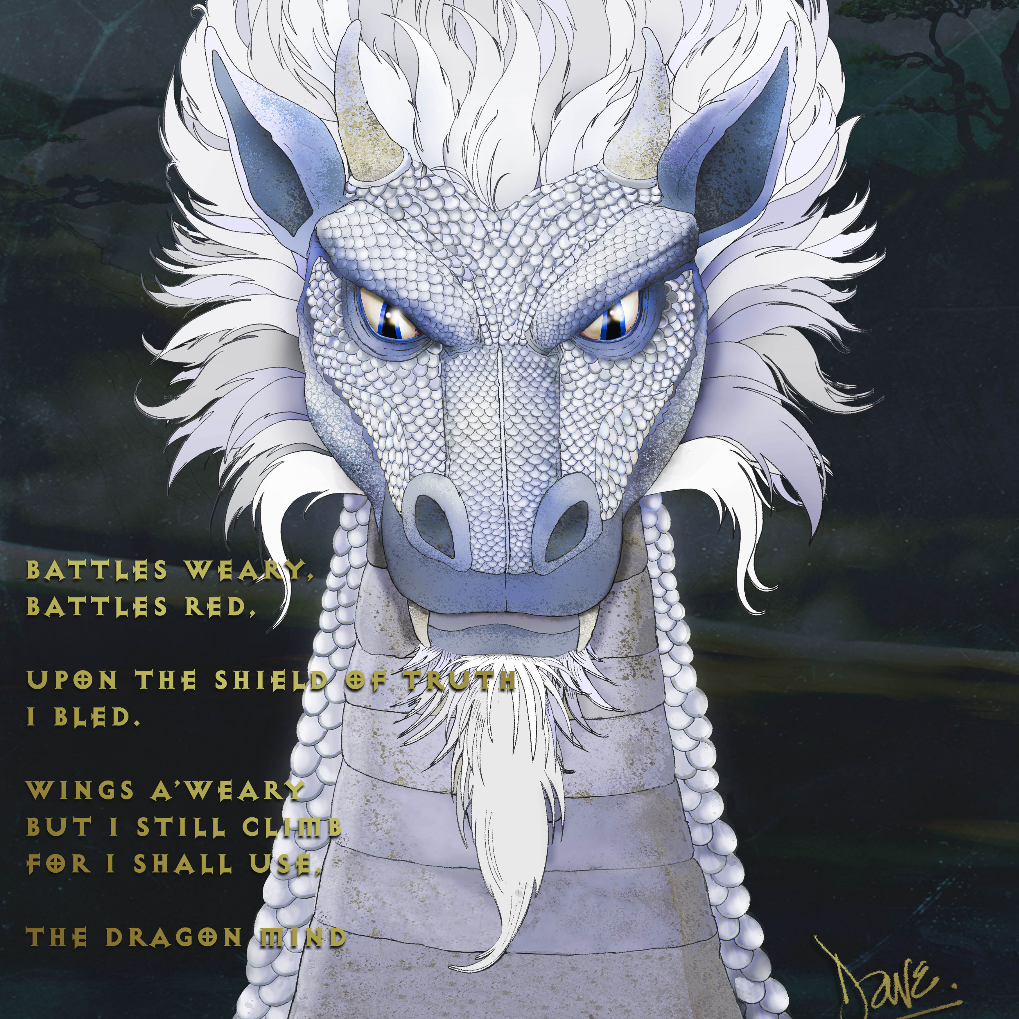 I Shall Use The Dragon Mind — William Whitefire Hoodie